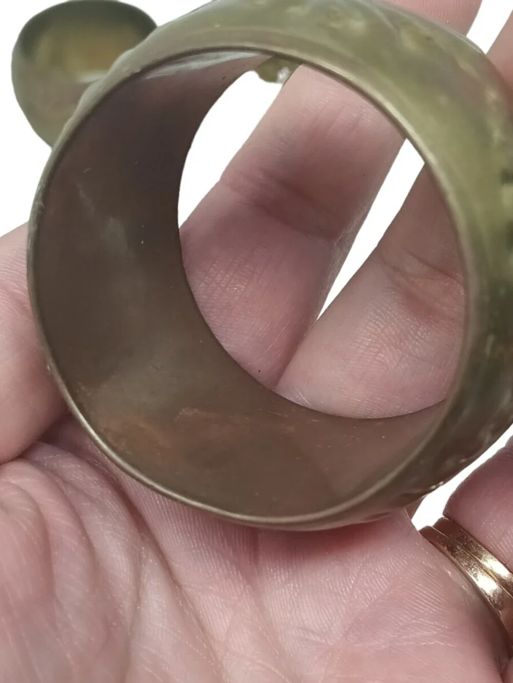 Vintage Enameled Brass Napkin Rings Made In India Set Of 4